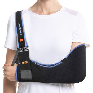 Velpeau Arm Sling Shoulder Immobilizer for Women and Men fit Left or Right Arm - Rotator Cuff Support Brace -Medical Sling for Shoulder Clavicle Elbow Injury(Comfort and Breathable Version)