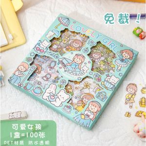 Stiker Aesthetic DIY Buku Diary / Stiker Tumblr / Sticker Deco / Stiker Hp Laptop 1 box isi 100 lembar