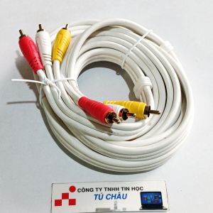 Cáp âm thanh AV 6 đầu dài 5m / Hiệu JSJ cáp dày chất lượng chống nhiễu