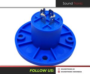 Socket Speakon 4P Metal konektor DY-3316A Female Segi Bulat Biru