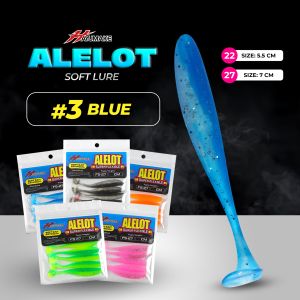 Umpan Pancing Soft Lure | Hayumake ALELOT SoftLure | T-Tail Worm Hook Soft Bait