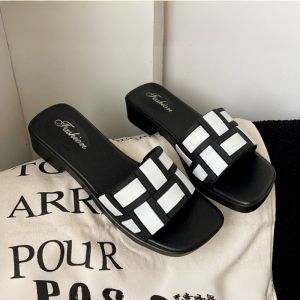 [Free Shipping] Trendy Wedge-Heeled Sandals For Women Suitable For Summer Wear Beach Outings Indoor And Outdoor Use And As Casual Slippers