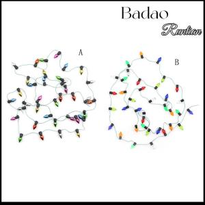 Badao 1m Dollhouse Miniature A String of multi-coloured plastic Christmas lights
