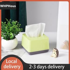 [COD] WHPHous Ship within 24 hours Commercial Grade Square Plastic Tissue Box Home Restaurant Living Room Drawer Type Can Print Logo Easy To Assemble Tissue Box