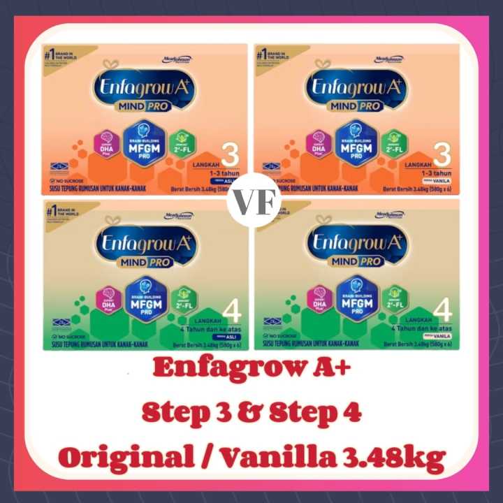 Enfagrow A+ Stage 3 & Stage 4 3.48kg Original / Vanilla [Import From Malaysia]