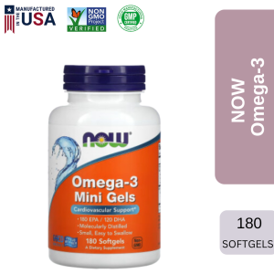 NOW Foods Omega-3 Mini Gels 180 Softgels