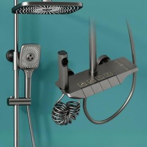 Sen Cây Tắm Đứng Phím Đàn HATO SC 158 Lõi Đồng Hiển Thị Nhiệt Độ Mạ Nano Tĩnh Điện Vòi Sen Tắm Đứng Bảo Hành Chính Hãng 3 năm