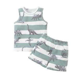 SET BAJU ANAK SINGLET DINOSAURUS BROCOSAURUS
