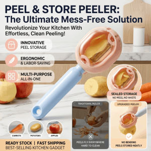 Vegetable Peeler Fruit Peeler/Potato Peeler Kitchen Tools Peeler With Container Quick Rinse Built In Box Collects Peels While You Slice Vegetables And Fruits