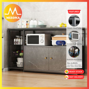 MIZONA 80cm/120cm Multipurpose Kitchen Storage Cabinet with Countertop Cupboard Organizer with Door Kabinet Dapur