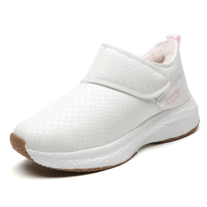 รองเท้าบูทหิมะของผู้หญิง SUPERLI ฤดูหนาวหนัง PU กันน้ำขนกำมะหยี่อุ่นรองเท้าบูทหนาสำหรับผู้หญิง