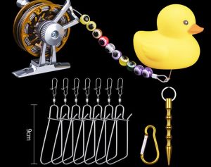 SKYGITZ MALAYSIA Live Fish Lock Reel Stainless Steel with Floats Fishing Accessories Gari Ikan Klip Ikan Hidup Pancing