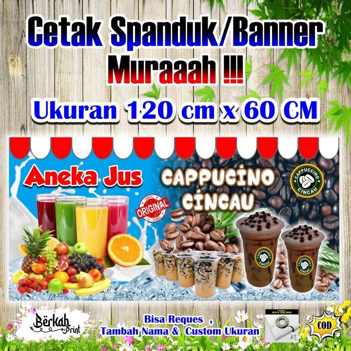 Spanduk Banner Cappucino Cincau And Aneka Jus Ukuran 120 Cm X 60 Cm Lazada Indonesia 8902