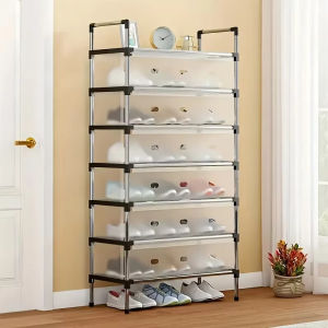 Dustproof DIY Shoes Rack Space Saving Shoe Cabinet Multilayer Large Capacity Shoes Organizer Home Supplies