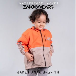 ZAKKWEARS Jaket Anak Laki laki Waterproof Hangat Tahan Angin Bahan Parasut Tebal Nyaman Buat Outdoor