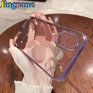 Jingsanc mạ trong suốt trường hợp đối với Oppo A38/A18/A17/A16 vỏ điện thoại bọc hoàn toàn ống kính máy ảnh Bộ giảm chấn bảo vệ vỏ lưng mềm chống sốc A26-1