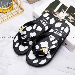 Dép tông nữ bò sữa DL114 - Dép kẹp xốp Thái xỏ ngón con bò sữa siêu bền