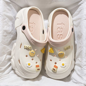 Free Shipping Thick-Soled Clogs For Women Cute And Girly Y2K Style Suitable For Outdoor Wear Height-Increasing EVA Slippers