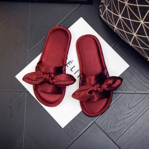 [Free Shipping] Wedding Slippers For The Bride A Festive Red Open-Toe Design A Luxurious And Elegant Choice For The Wedding Morning