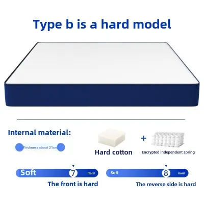 Blue Mattress Memory Cotton Simmons Home Seahorse Bedroom Independent Spring Latex Soft Soft Roll Mattress
