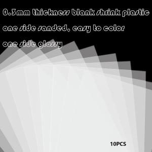Heat Shrink Plastic Sheets Shrink Film Dink Paper Sheets Blank Shrink Art Film Paper 10pcs