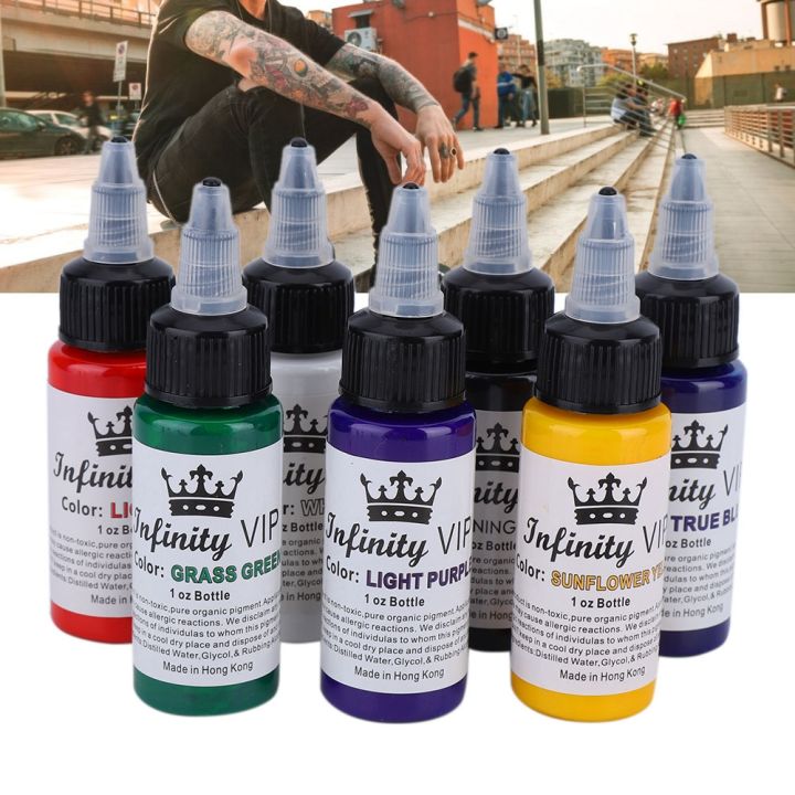 6 7/16 Colors Professional Tattoo Ink Set Body Paint Pigment Semi