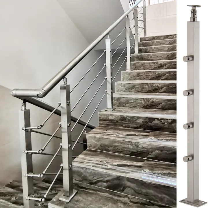 Stair Railing Column Simple and modern online celebrity stair handrail guardrail self ...