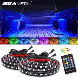 2 in 1 Set 60inch Car Truck Remote Decorative Strip Light DC 12V Multicolor Flexible Strip LED Lamp with Controller