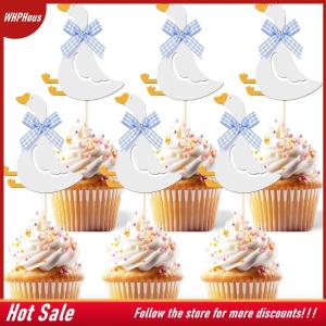 【COD】🔥🔥🔥 12pcs Silly Goose Cake Birthday Cakeate Insert Card Birthday Cakeateating Cupcake Toppers Kids Birthday
