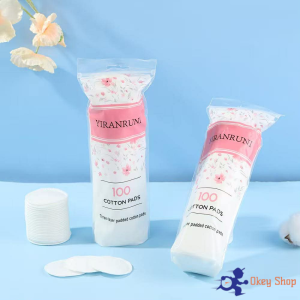 OKEYSHOP 100 cotton pads soft thickened padded cotton pads for makeup removal.