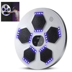 Music Boxing Pad with LED Lights Electronic Boxing Equipment for Home Gym and Boxing Training Bluetooth Enabled Punching Bag