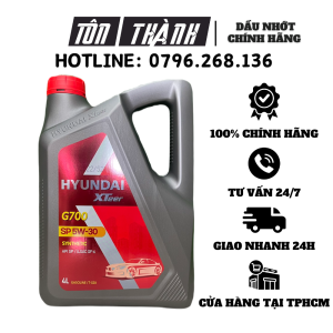 [ HÀNG CHÍNH HÃNG ] Dầu Động Cơ Xăng HYUNDAI XTEER G700 5W-30 SP/GF-6 (4 Lít) - Nhập Khẩu Hàn Quốc