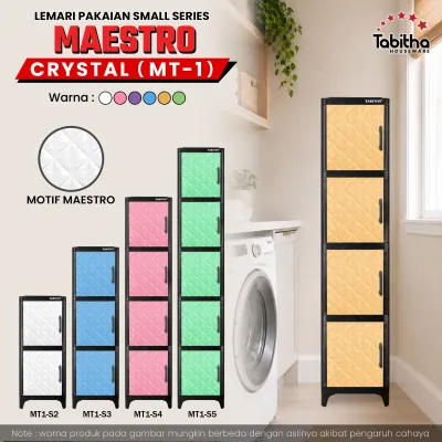 TABITHA Lemari Pakaian Plastik MAESTRO (Tabitha Houseware)/crystal series small/2susun/3susun/4susun/5susun - 1 PINTU