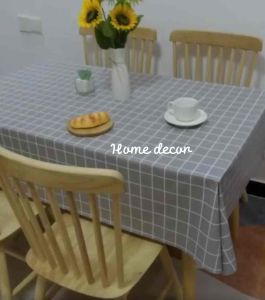 Khăn Bàn Vải Canvas Vải Bố Trang Trí Decor Picnic Hoạ Tiết Caro