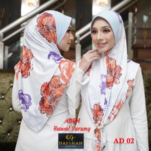 Tudung Bawal Sarung instant printed bercorak bidang 45 anti kedut tidak jarang ringan selesa mudah dipakai hanya sarung dengan awning lembut senang bentuk tidak panas design yang ekslusif harga yang berpatutan disertakan dengan free gift