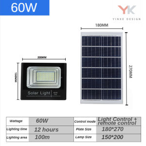 【chuyển phát nhanh】Đèn pha LED 45W 80W 100W Đèn chiếu sáng đen năng lượng mat troi  đèn năng lượng mắt trời