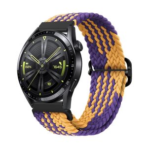 [SG] Samsung Huawei Garmin Fossil Pebble Time LG ASUS Braided Solo Loop Nylon Strap Adjustable Elastic Band - 20mm & 22mm