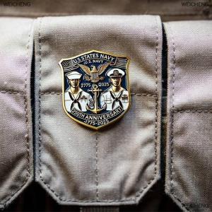 [COD] WEICHENG 250th-Anniversary-U.S.-NAVY Commemorative Pin Marines Collectible Badge Gift For Veterans Active Duty Military Collectors