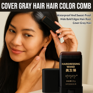 Cover Gray Hair Hair Color Comb Waterproof And Sweat-Proof Hair Dye Stick One-Time Fast Dyeing Hair Beauty Quick Cover Healthy Plant Essence