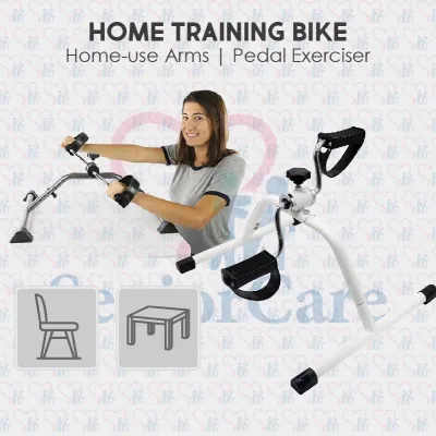 *READY STOCK* Lightweight Manual Pedal Exerciser - Elderly Patient Home Use Arm Foot Workout - Recovery Train Bike