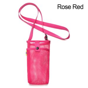 FVWF489263 Travel Outdoor Portable With Strap Mesh Cup Pouch Sport Water Bottle Cover Cup Sleeve Mobile Phone Bag