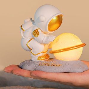 Đèn Ngủ LED Phi Hành Gia Hành Tinh Mới Đồ Trang Trí Phi Hành Gia Đèn Đầu Giường Phòng Ngủ Phòng Ngủ Thủ Công Đèn Tâm Trạng Sáng Tạo Quà Tặng Sinh Nhật