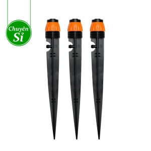 HCM Béc xòe CAM CÓ QUE CẮM tưới gốc tỏa tròn 360 độ có khả năng điều chỉnh bán kính và lưu lượng nước béc xòe que cắm liền