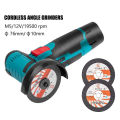 JS Mesin gerinda mini listrik Brushless Angle Grinder Mesin Gerinda Tangan Alat Pemotong. 
