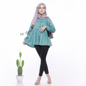 KEMEJA WANITA BASIC OVERSIZE/by.danL\n ATASAN WANITA LENGAN PANJANG/BLOUSE WANITA LENGAN PANJANG/KATUN ADEM BY.DANL