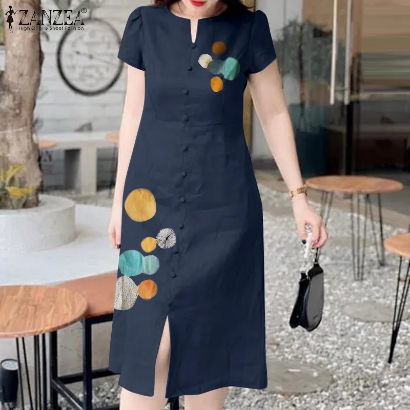 zanzea women o neck short sleeve dress ZANZEA Dresses for Womens Short Sleeve O-Neck Pocket Solid Color Casual  Dress
