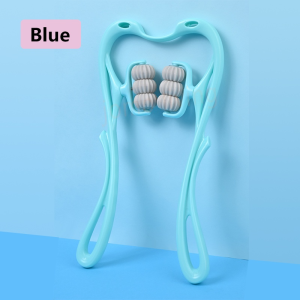 【READY STOCK】Multifunctional Handheld Cervical Spine Massager Six rounds Shoulder Neck Massage Roller Neck Dredging