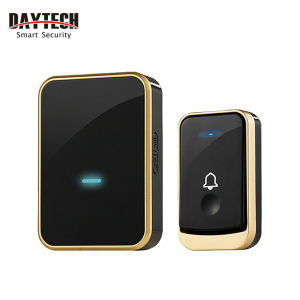 DAYTECH Door Bell Wireless Doorbell Wall Plug-in Cordless Door Waterproof 45 Ringtones 300M Range 2 Receiver 2 Button for Home/Office/Shop DB18