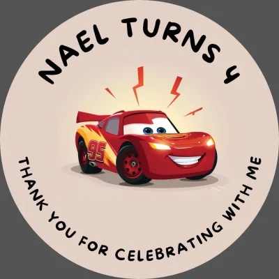 50 PCS Personalized Birthday Stickers Customised Goodie Bag Stickers for Girls Waterproof Kids Cartoon Stickers