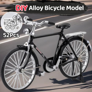 DIY Alloy Bicycle Model Toy Assembly Kit Vintage Bicycle Kids Educational Mainan Gift